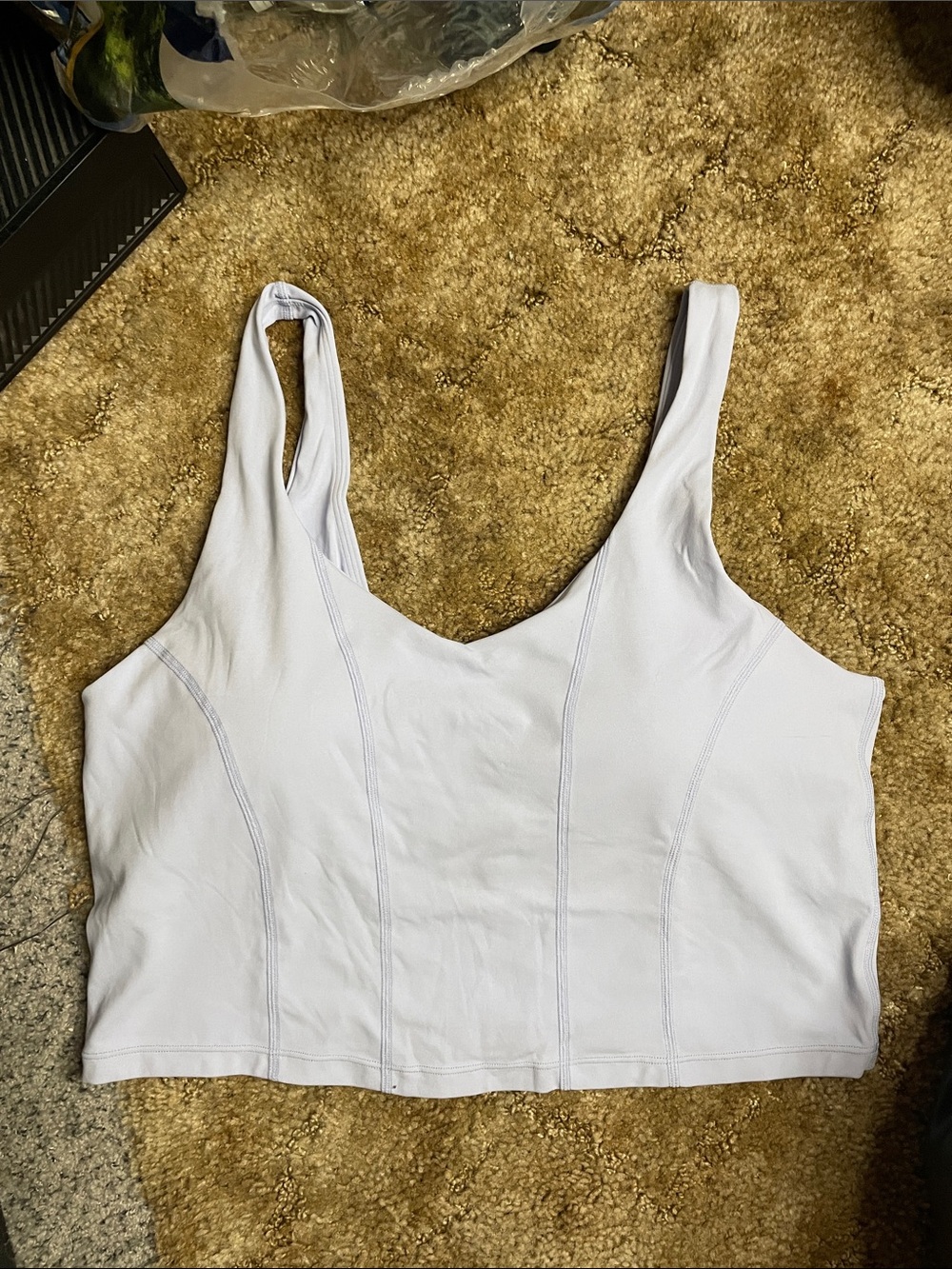 Vitality Woman’s Light Blue Cropped Workout Tank Sports Bra Size 3XL